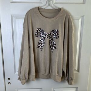SHEIN Curve Tan Crewneck
